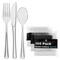 Exquisite Polished Plastic Silverware – 150 Pcs Heavy Duty Cutlery Set – 50 Each of Forks, Knives & Spoons – Disposable Utensil Set for Parties, Events & Catering – Flatware Set by Party Solids